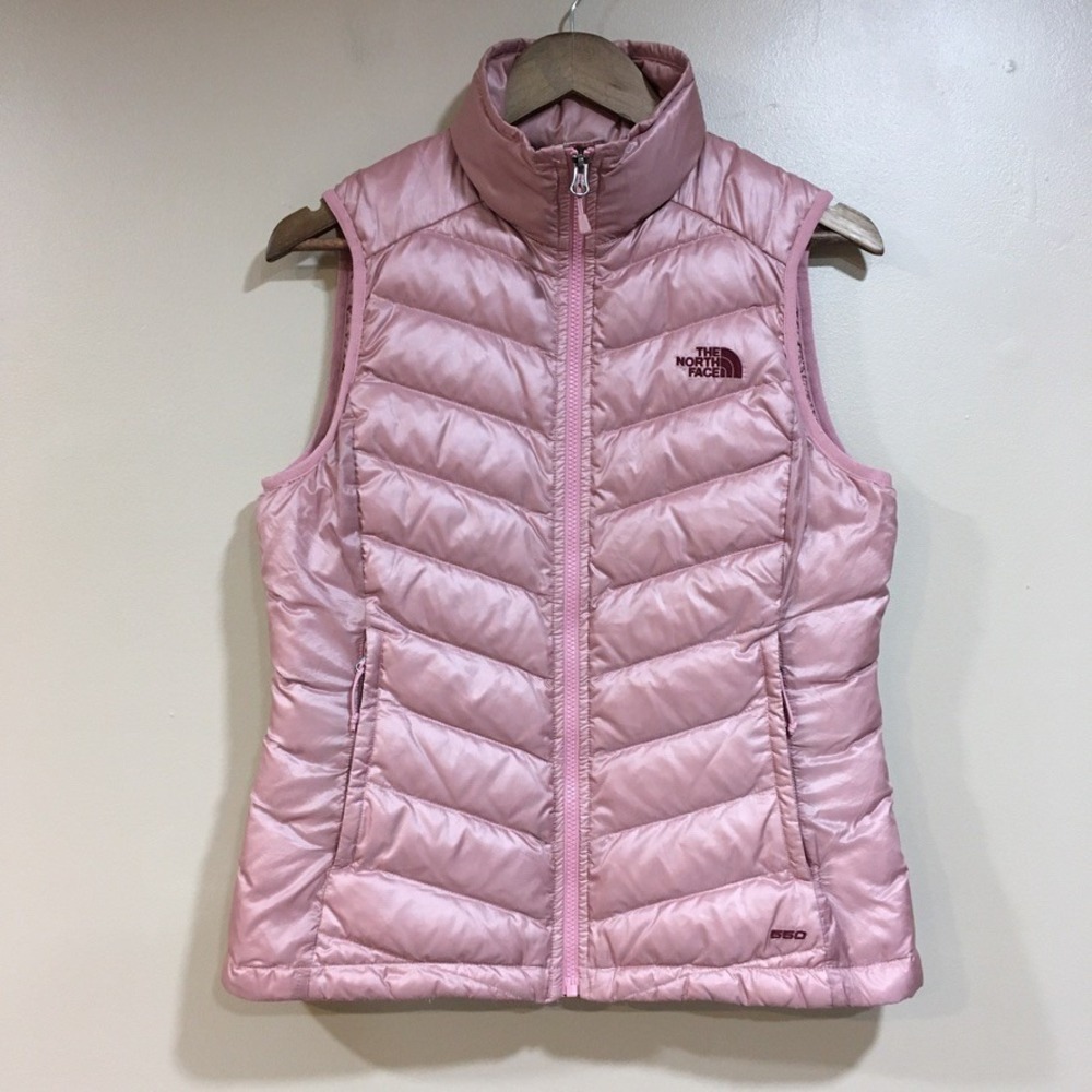 The North Face Womens M 550 Fill Down Puffer Vest Pink Outdoor Performance Hike